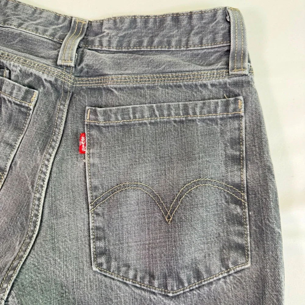 Levi Skater Jorts Youth 16 Regular Grey Carpenter Wide Leg Shorts 90s Grunge W28